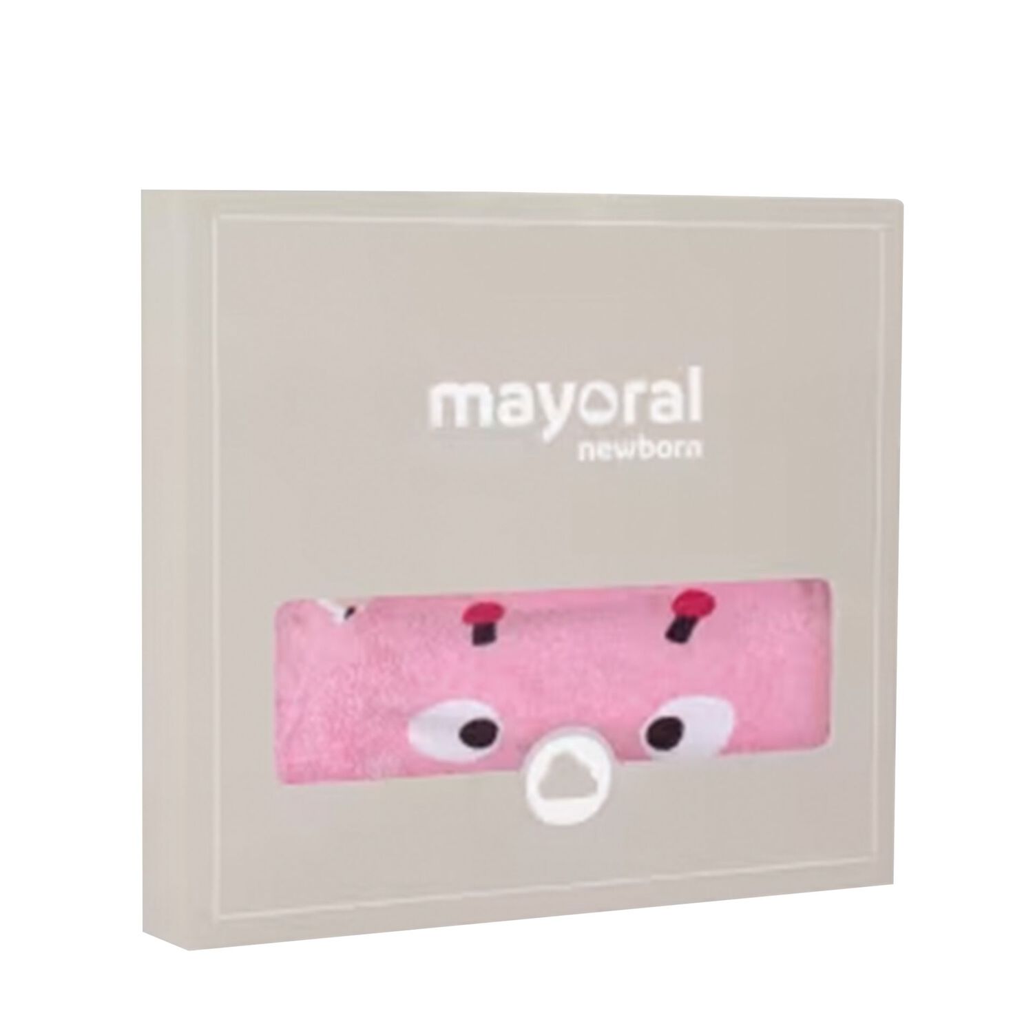 Baby Girls Pink Bug Hooded Towel, 1, hi-res