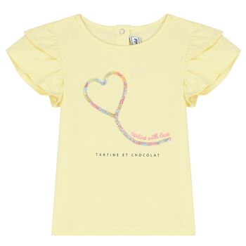 Younger Girls Yellow Logo T-Shirt