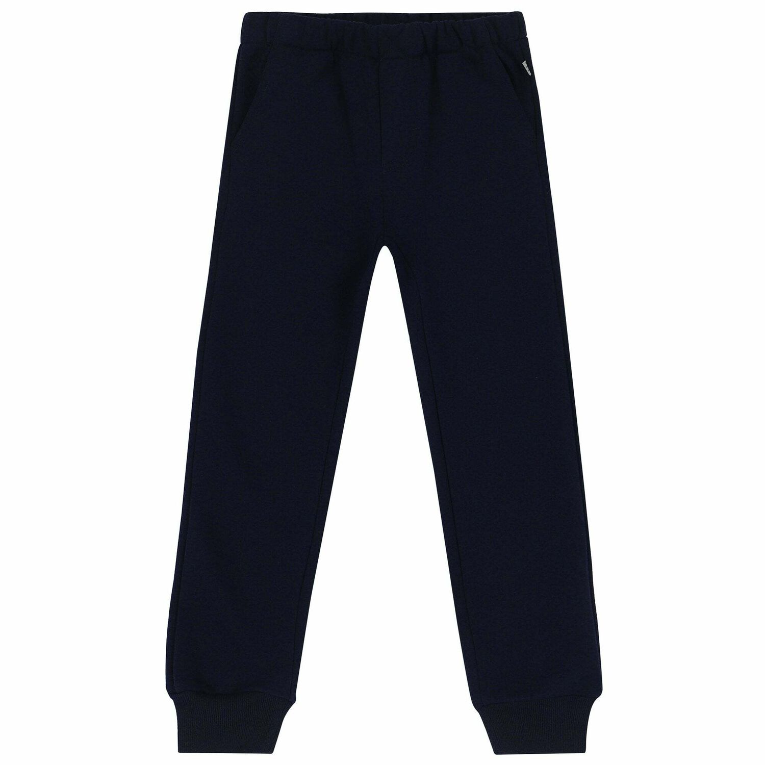 Boys Navy Cotton Joggers, 1, hi-res