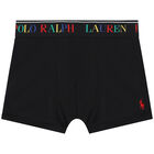 Boys Black & Grey Logo Boxer Shorts (3-Pack), 1, hi-res