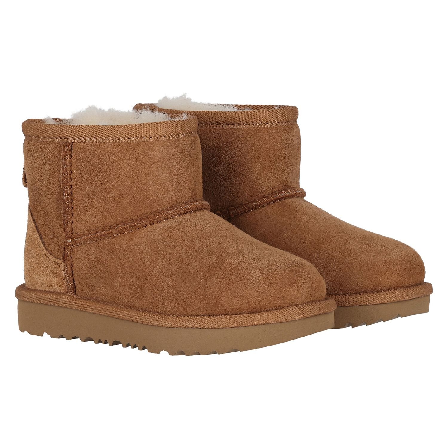 Younger Chestnut Brown Classic Mini II Suede Boots, 2, hi-res