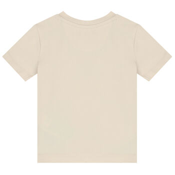 Baby Boys Beige Logo T-Shirt