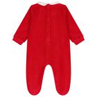 Baby Girls Red Christmas Bunny Babygrow, 1, hi-res