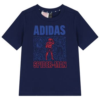 Boys Blue Logo Marvel T-Shirt