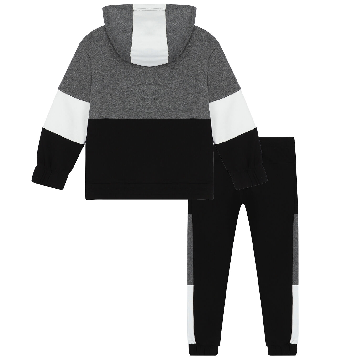 Boys Black & Grey Logo Tracksuit, 1, hi-res