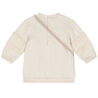 طقم فستان بنات شيربا مع حقيبة باللون العاجى, 1, hi-res