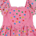 Girls Pink Tulle Heart Dress, 1, hi-res