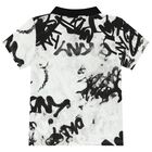 White & Black Logo Polo Shirt, 1, hi-res