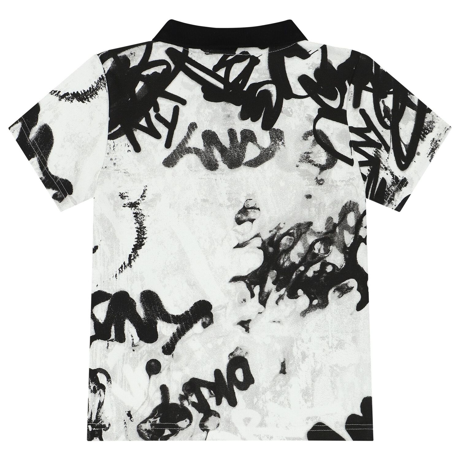 White & Black Logo Polo Shirt, 1, hi-res