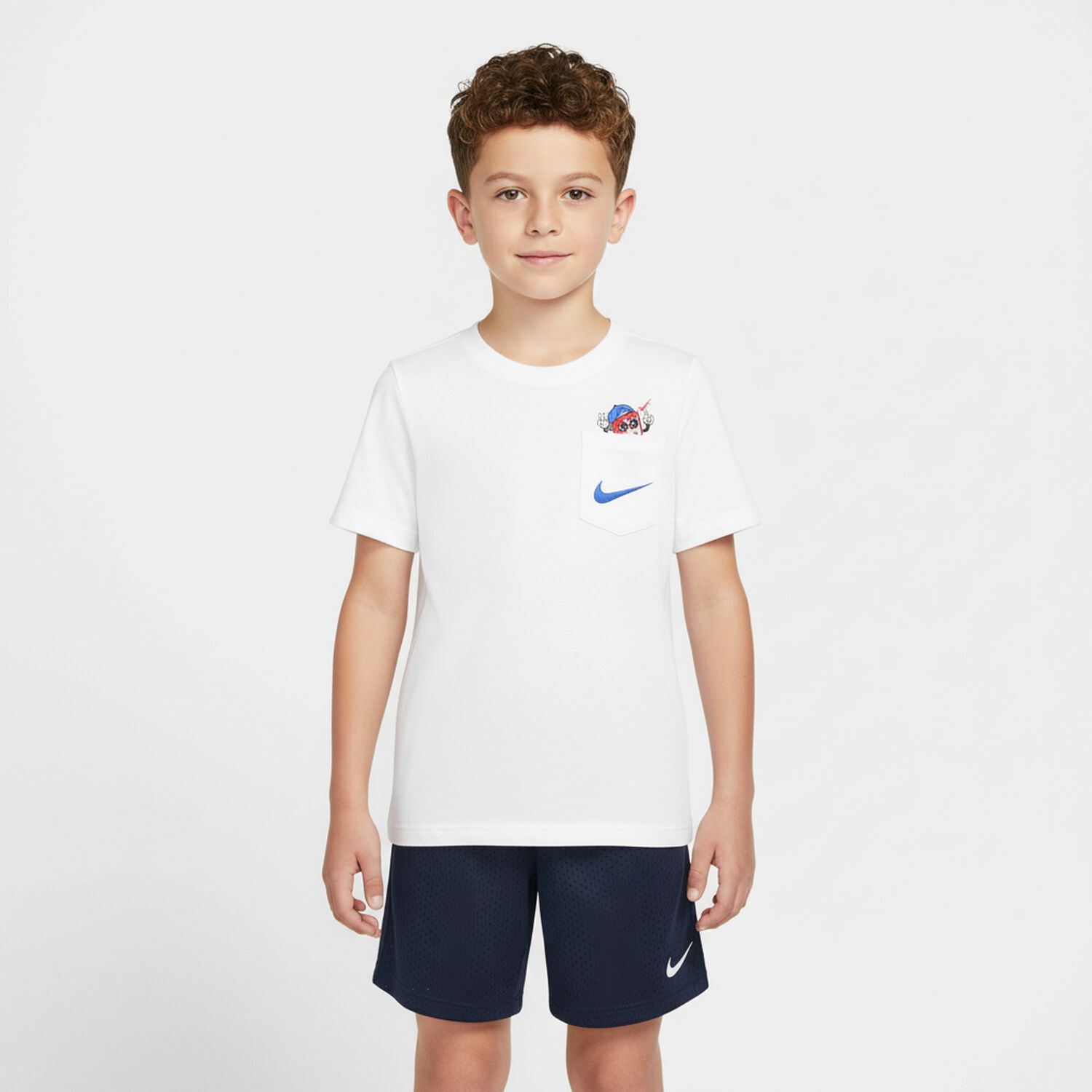 Boys Navy Blue Logo Shorts, 3, hi-res image number null