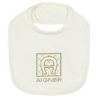 طقم أفرول هدايا بالشعار باللون العاجي والذهبي, 1, hi-res