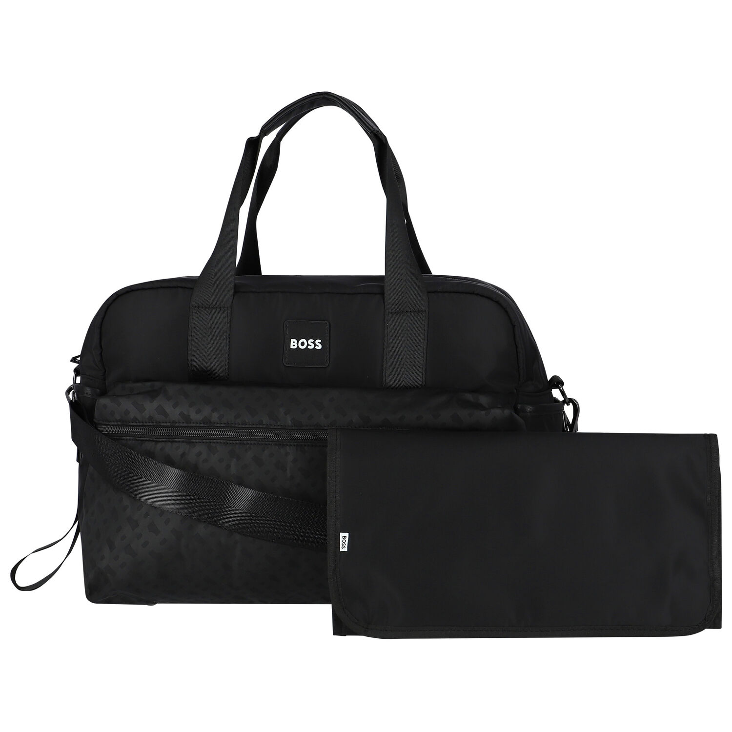 Black Logo Baby Changing Bag, 1, hi-res
