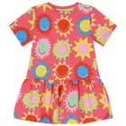 فستان بنات بطبعة باللون الوردي , 1, hi-res