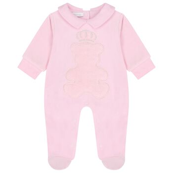 Baby Girls Pink Teddy Bear Babygrow