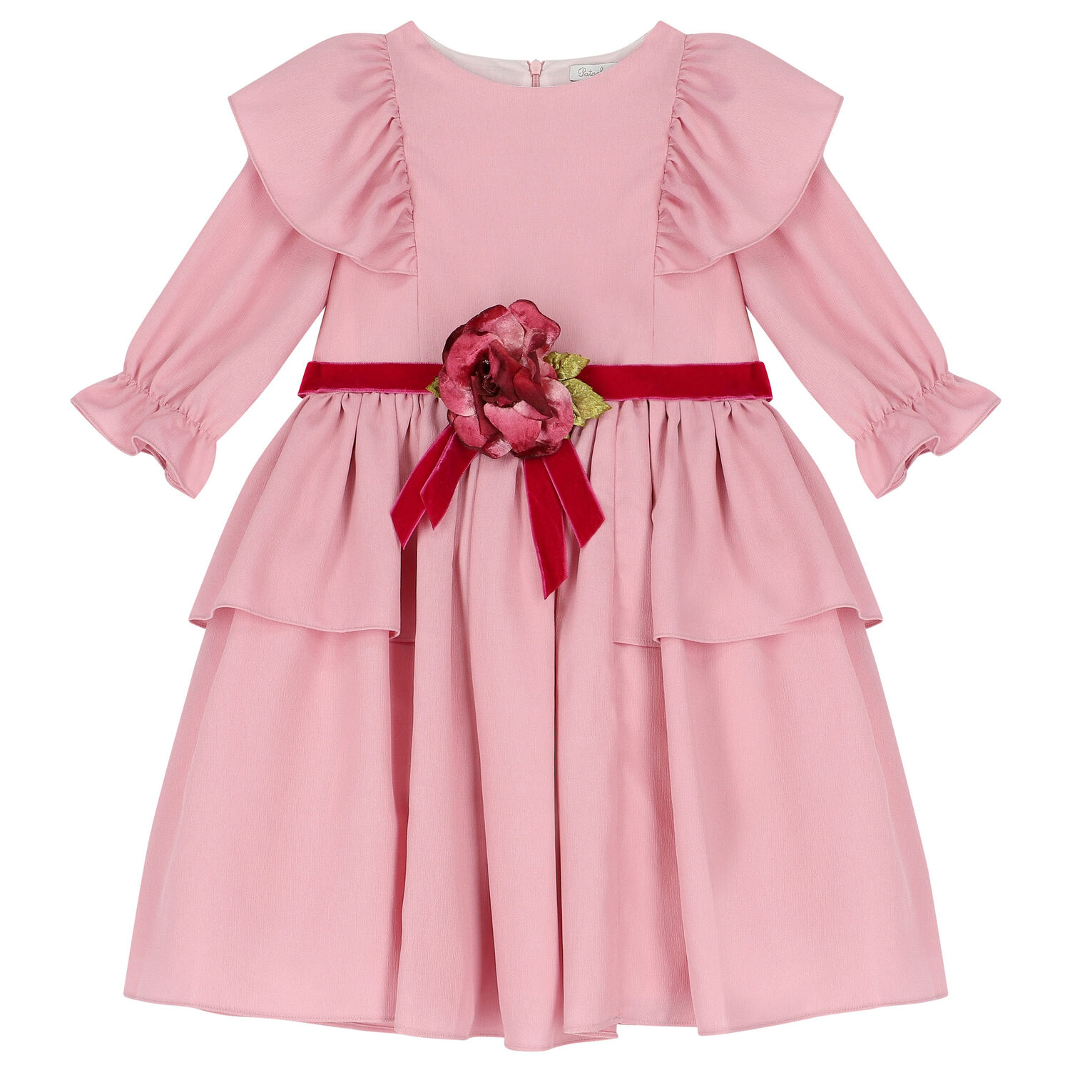 Girls Pink Flower Dress, 1, hi-res image number null