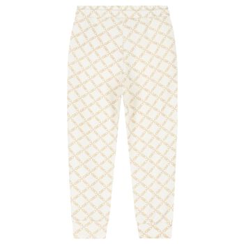 Girls Ivory Logo Joggers