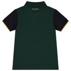 Boys Ivory & Green Logo Polo Shirt, 1, hi-res