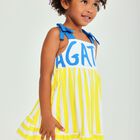 Girls White, Yellow & Blue Logo Dress, 1, hi-res