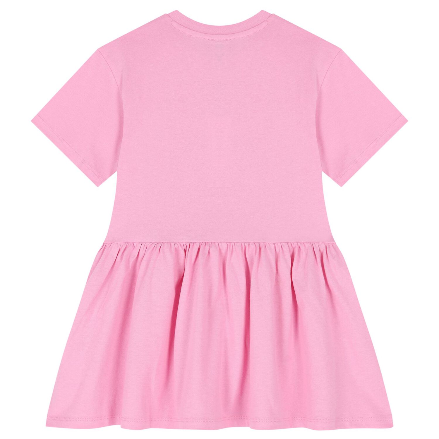 فستان بنات بالشعار باللون الوردي , 1, hi-res