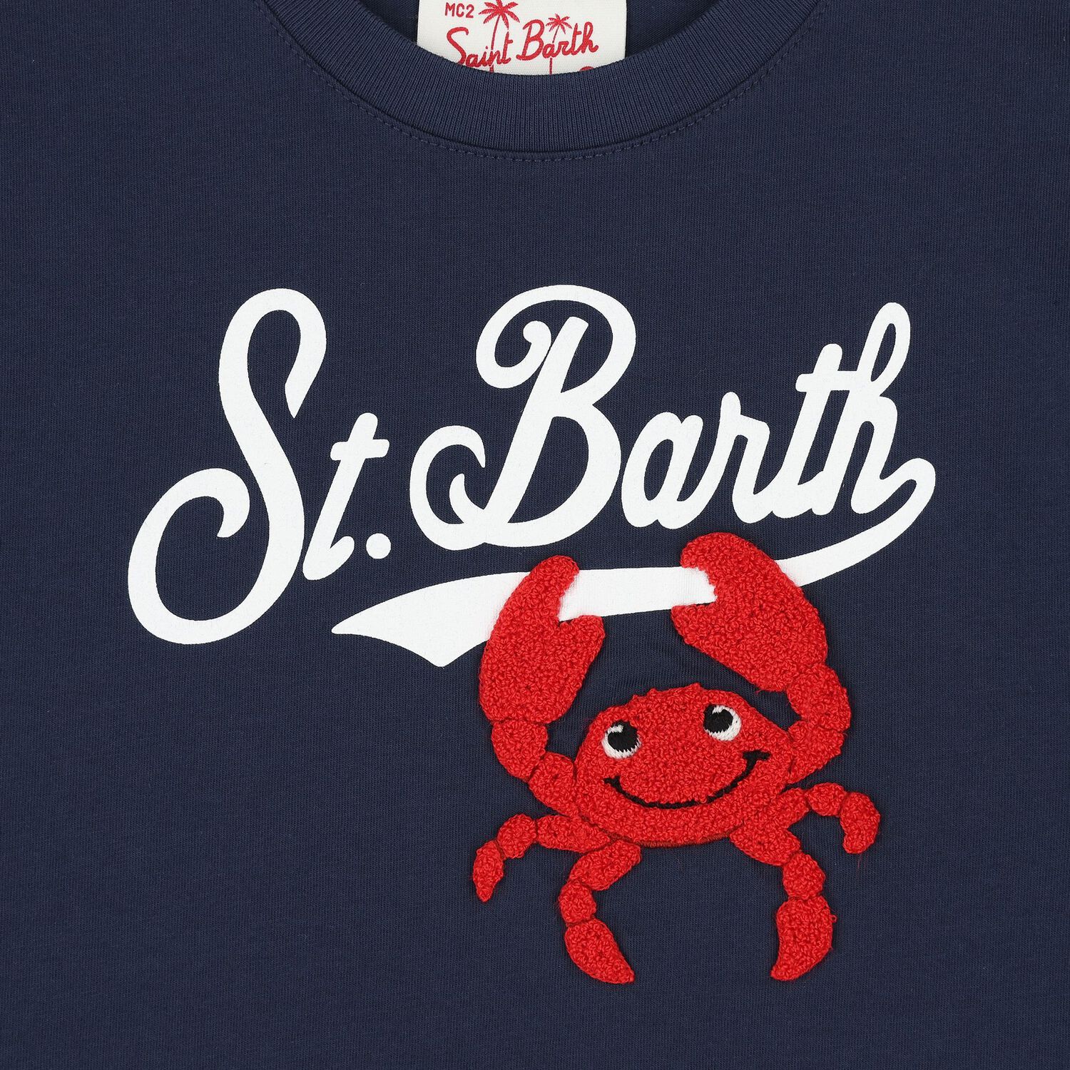 Boys Navy Blue Crab T-Shirt, 1, hi-res