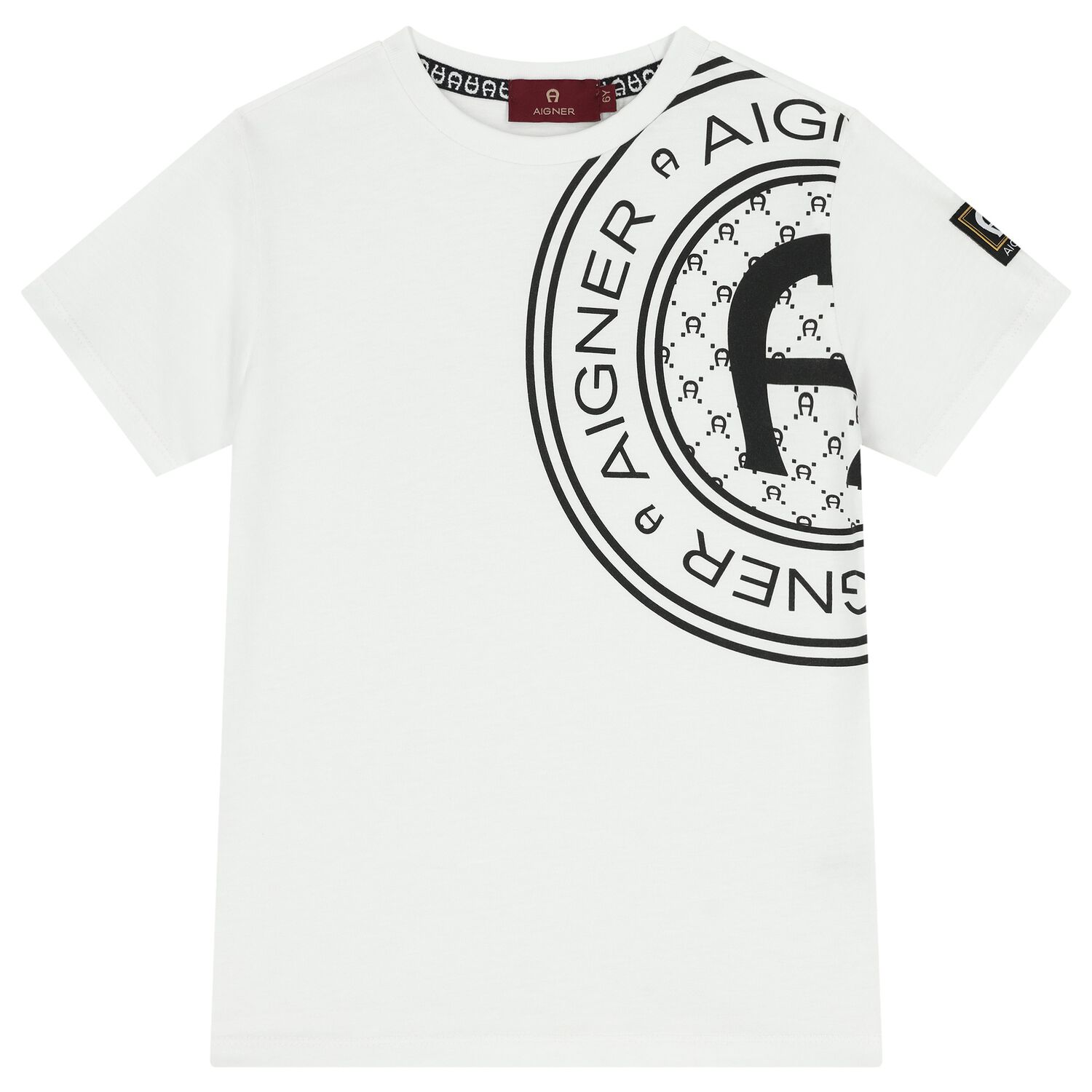 Boys White Logo T-Shirt, 1, hi-res
