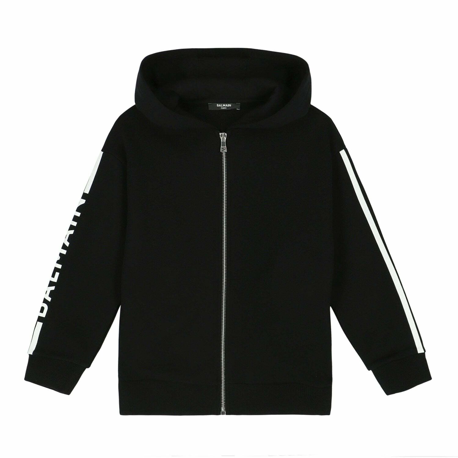 Boys Black Logo Zip Up Top, 1, hi-res image number null