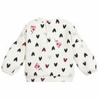 سويت شيرت مطبع باللون الابيض للبنات, 1, hi-res