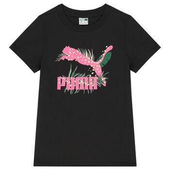 Girls Black Logo T-Shirt