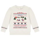 بدلة رياضية بشعار  باللون العاجي للأطفال , 1, hi-res