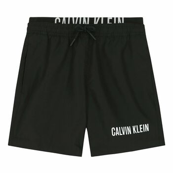 Boys Black Logo Swim Shorts