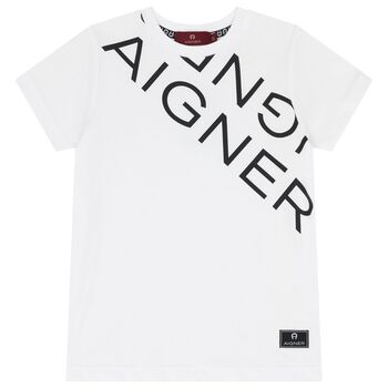 Boys White Logo T-Shirt