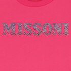 Girls Pink Embellished Logo T-Shirt, 1, hi-res