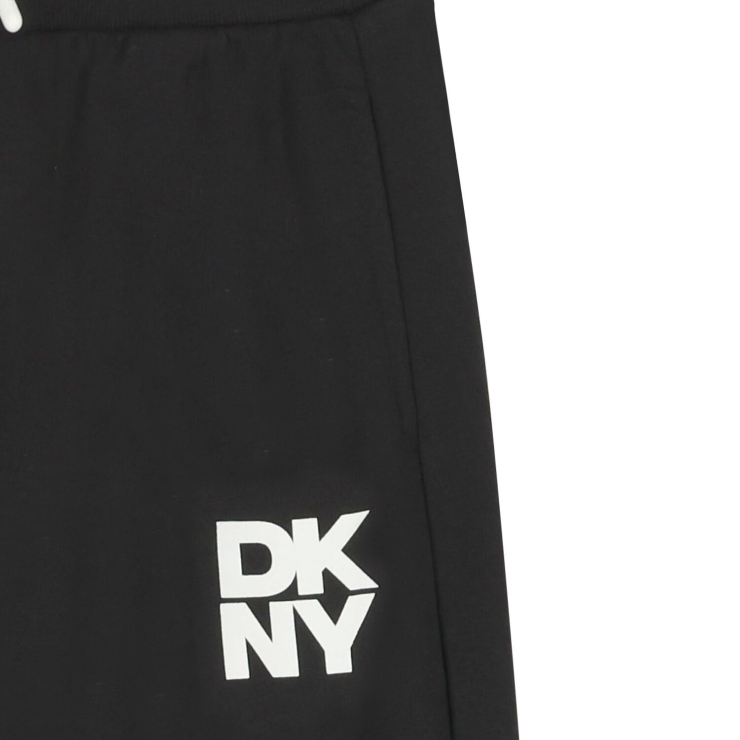 بنطال رياضي أسود بشعار للأولاد, 1, hi-res