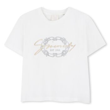 Girls White Logo T-Shirt
