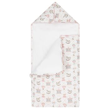 Baby Girls Pink & White Carousel & Hot Air Balloon Nest