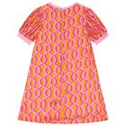 Girls Orange Logo Dress, 1, hi-res