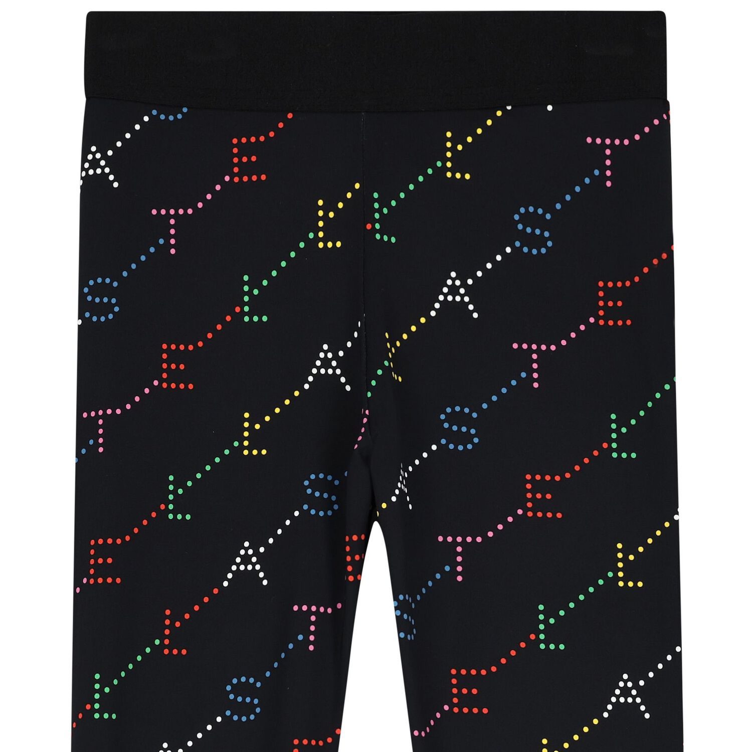 Girls Black Logo Leggings, 1, hi-res image number null