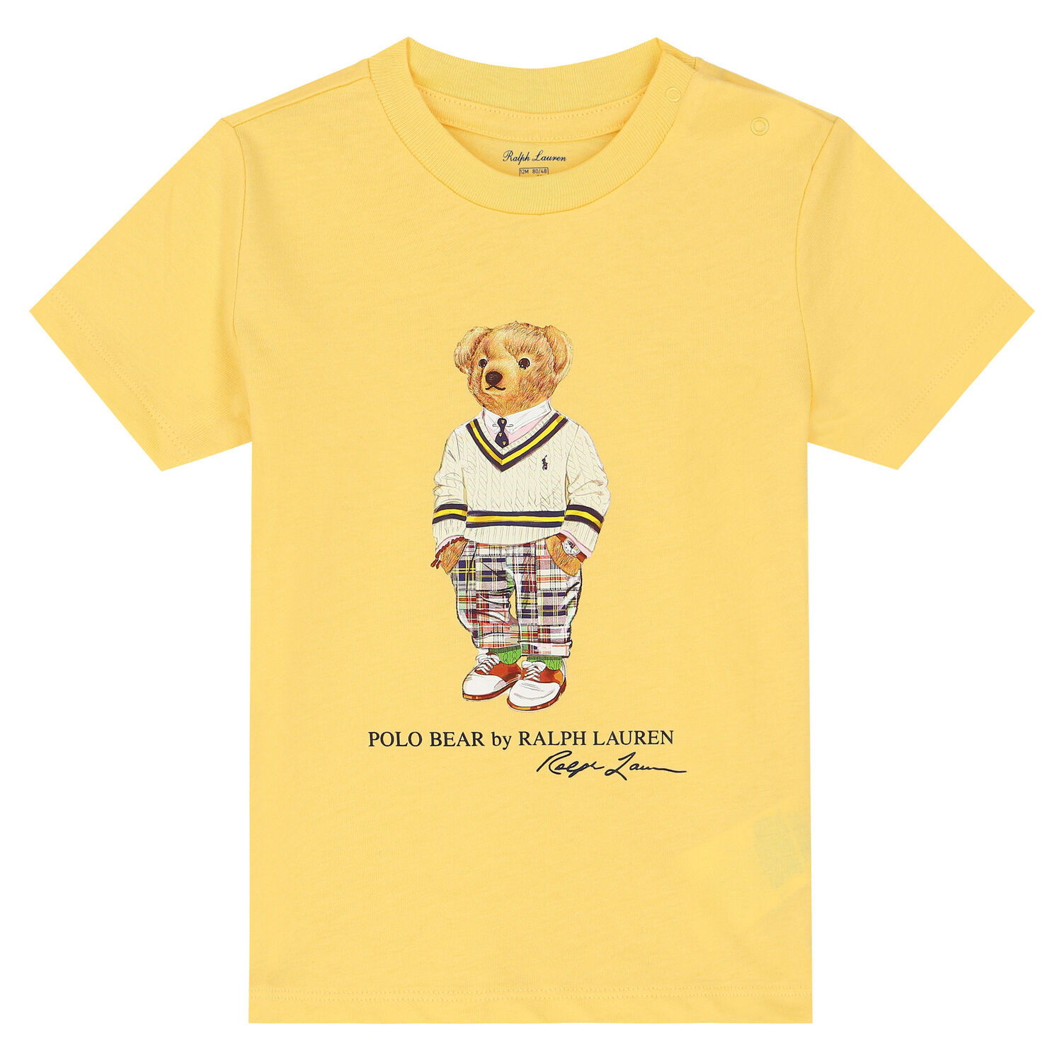 Baby Boys Yellow Polo Bear T-Shirt, 1, hi-res