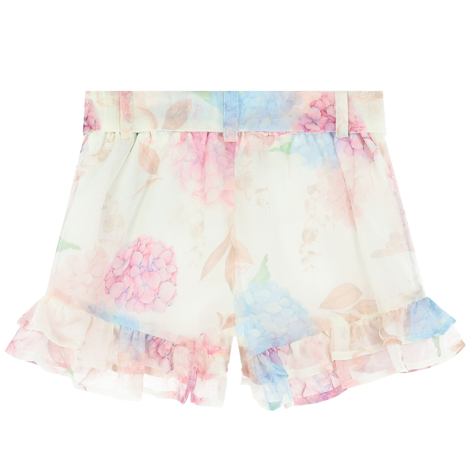 Girls Ivory Floral Shorts, 1, hi-res image number null