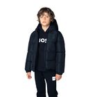 Boys Black Logo Hooded Top, 1, hi-res