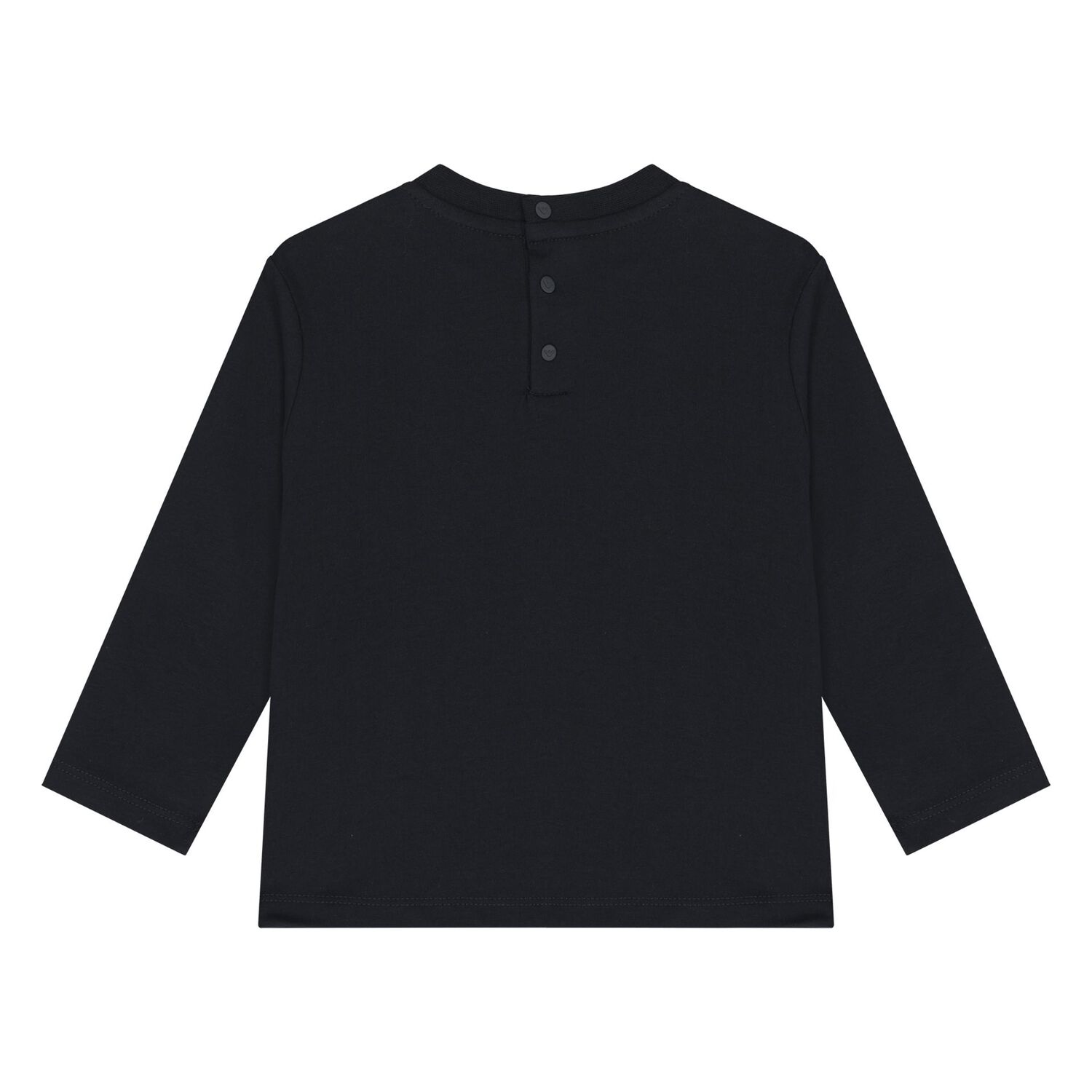 Younger Boys Navy Blue & Blue Logo Long Sleeve Top ( 2-Pack ), 2, hi-res