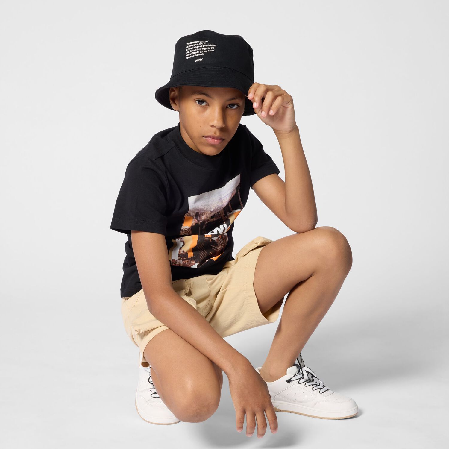 Boys Black Logo T-Shirt, 1, hi-res