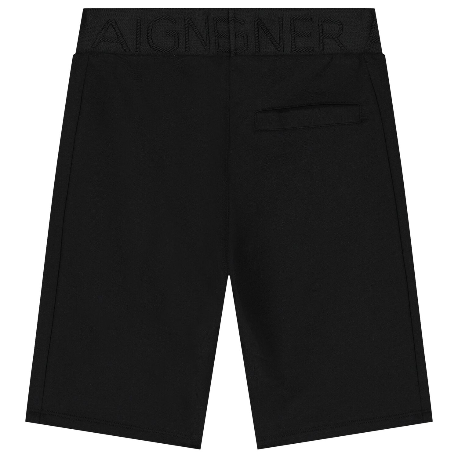 شورت اولاد بالشعار باللون الأسود, 1, hi-res