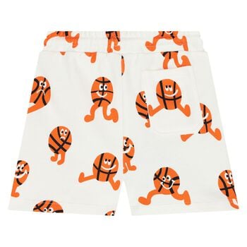 شورت أطفال بطبعة كرة باللون العاجي للأولاد