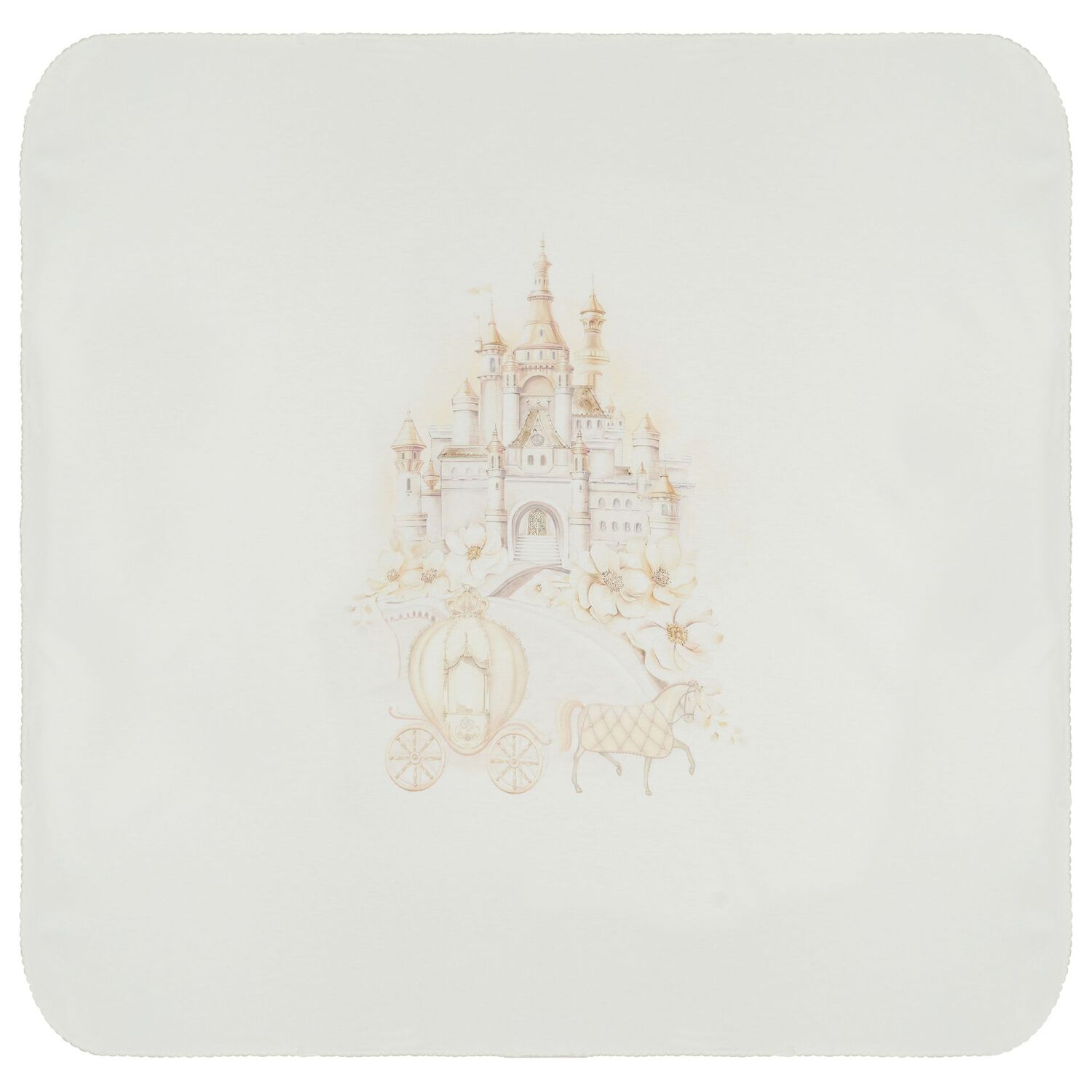 Baby Girls Ivory Blanket & Hat Set , 1, hi-res