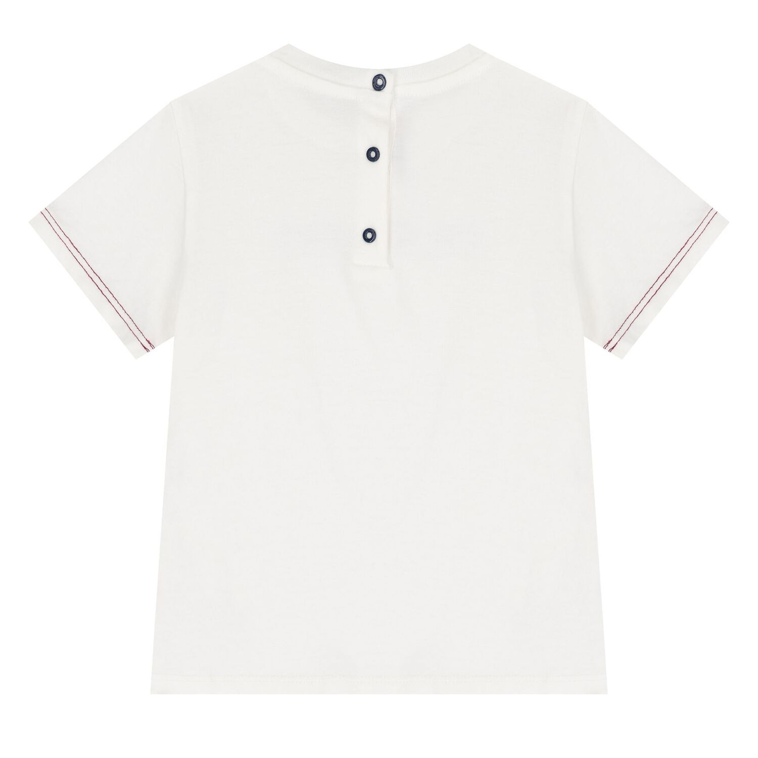 تيشيرت أولاد بالشعار باللون الأبيض, 1, hi-res