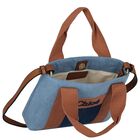 Girls Blue Logo Denim Handbag, 1, hi-res