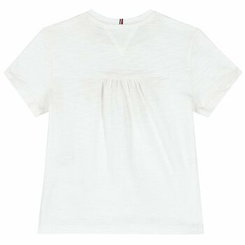 Girls White Logo T-Shirt