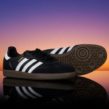 Black Logo Samba Trainers
