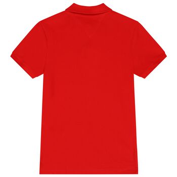 Boys Red Logo Polo Shirt